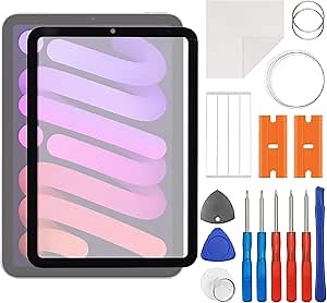 New Front Screen Glass Outer Panel Lens Replacement Compatible with iPad mini 6 2021 8.3‘’ A2567 A2568 A2569 with OCA Upgraded Repair Kit- No LCD Screen and Touch Digitizer