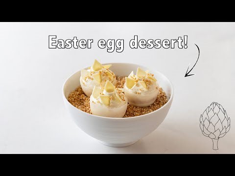 Real egg dessert! Passionfruit & white chocolate | Fine dining easter pastry special