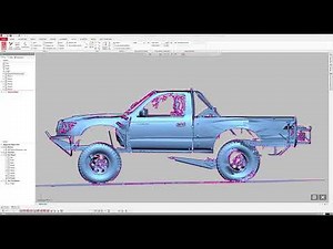 Aligning a vehicle to the origin in Geomagic Design X