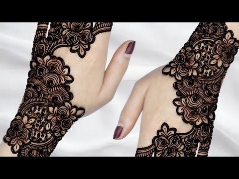 Floral style Eid special mehndi designs for back hand ll Easy latest mehndi designs l simple simple