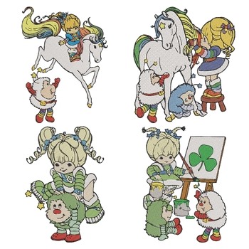Rainbow Brite Characters Starlite Horse Patty Ogreen Lucky Clover Sprite Set - F