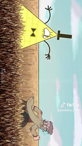 Bill Cipher and Stanford 50K Animation in Gravity Falls Style