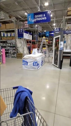 What a shopping cart sees at Lowe's Montgomeryville PA home improvement center tools aisle walk fun