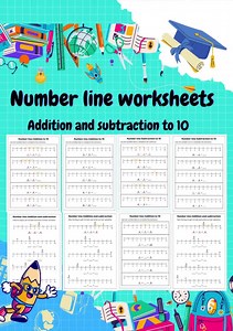 Addition & Subtraction Using Number Line up to 10 Kindergarten Math Worksheet Counting Forward and Backward Practice - Etsy Canada