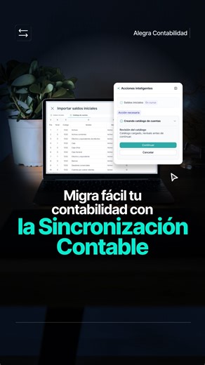 Alegra | Contabilidad Inteligente on Instagram: "Migra toda tu información a Alegra en poco tiempo con nuestra ✨sincronización contable✨. Pocos clics y ya estás manejando todo en tu nuevo sistema contable favorito 😎. #AlegraColombia #SistemaContable #contador #Emprendedor"