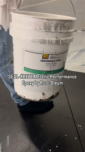 Spectrum Paint on Instagram: "Seal-Krete Metallic Performance Epoxy by Rust-Oleum is a 100% solids, two-part epoxy system that creates a durable, high-gloss, and reflective, 3D-effect floor, perfect for residential, commercial, or retail spaces like garages, showrooms, and basements. It is known for its ability to mimic molten metal or water. This is the 3-step system used on this floor: ✔ Black 550 Primer ✔ Metallic Performance Epoxy ✔ Clear Shell Urethane If this is something you’re interested