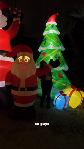 12FT Inflatable Christmas Tree Outdoor Decorations - Giant Weather-Resistant Christmas Inflatables Tree with Bright Rotating Light & Colorful Gift Decor, Xmas Blow Up Decaration for Yard Lawn Garden Party