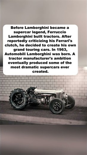 The Lamborghini Built From a Tractor#FerruccioLamborghini #CarHistory #Shorts