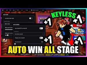⚡ +1 Speed Keyboard Escape Script - AUTO WIN ALL STAGE (NO KEY!!)