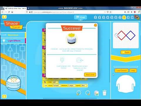 OzoBlockly Games Shape Tracer 1 - Level 8