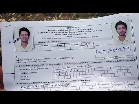 How to Fill Pan Card Form No (49A)