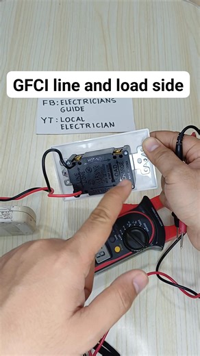 Gfci line side and load side wiring terminals Connection #electrician #control #power #technician #switch #wiring #engineering #fblifestyle #DIY #electrical | Electricians Guide