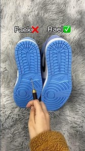 Real Vs Fake University Blue Jordan 1 #shorts #sneakerhead #viral