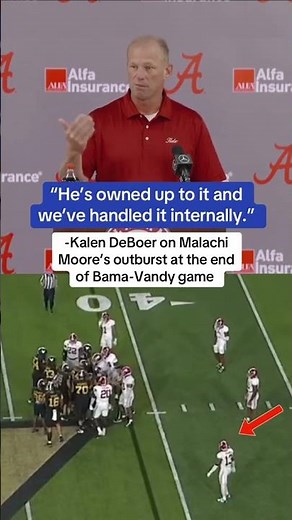 Coach DeBoer talks about Malachi Moore’s actions on Saturday 🗣️ (via ‪@AlabamaCrimsonTideonALcom‬)