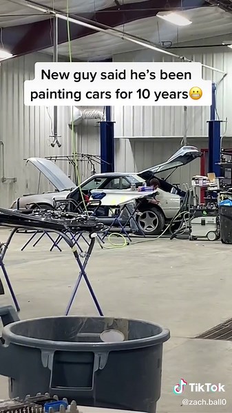 Obviously roll on primer. #cartok #OscarsAtHome #fyp #funny #likes #shop #painter #truckgang #cargang #corvette #mustang #foxbody