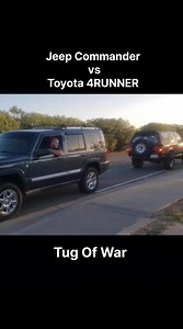 Commander vs 4Runner Tug Of WAR #fblifestyle #cars #jeepcommander #jeep #toyota #toyota4runner #suv #minitruck | Cars.to