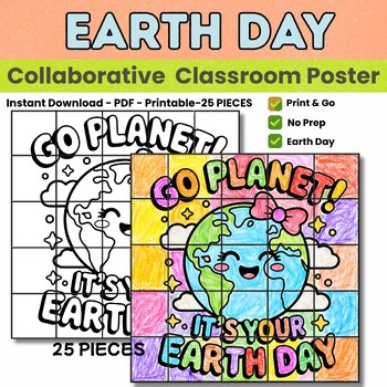 Earth Day Collaborative Poster | Go Planet Craft Activity and Decor
