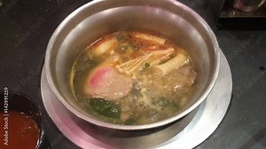 shabu shabu , Meat hot pot , japanese food style