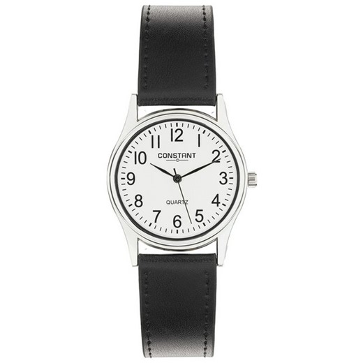 Buy Constant Quartz Men's Black Faux Leather Strap Watch | Mens watches | Argos