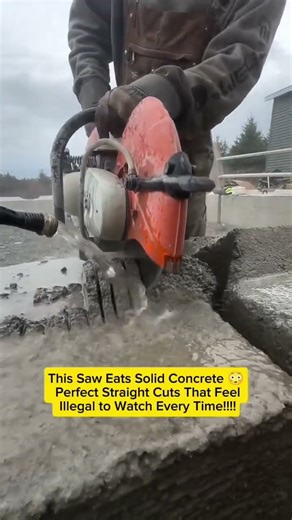 This Concrete Cutting Tool Is INSANE 😱 Perfectly Clean Cuts in Seconds #Tools #ASMR #Construction