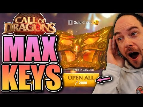Max Gold Key Opening [2000 gold keys] Call of Dragons