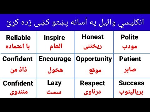 Useful English Words with Pashto Meanings and Sentences- #Englishusefulwords