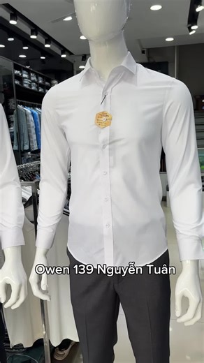 Áo sơ mi trắng chất liệu sồi poly.Vải sồi mịn mát dày dặn đứng form tôn dáng👔👔💐💐