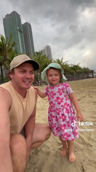 Beach runs #danang #rain #beach #run #funwithdad