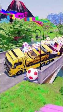 Transporting Police cars to Garage With Man Truck