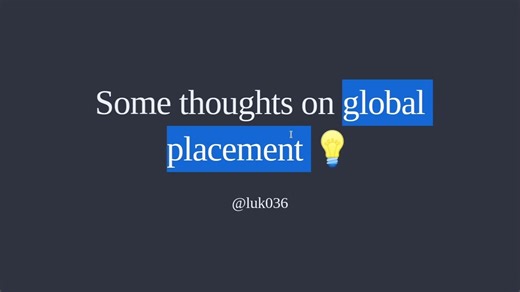 对 global placement 的一些看法