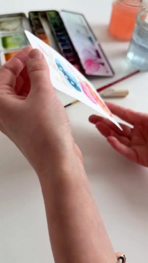 Easter card idea with watercolor, and again, wax crayon did an amazing job. Let’s create with me #watercolor #watercolortutorial #easterdecor #eastercard #diy #craft #doodling | Merly | Facebook