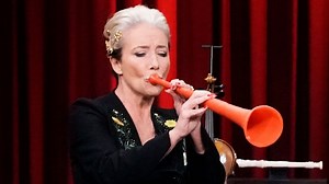 Jimmy and Emma Thompson play songs with random instruments they’ve never played before in Random Instrument Challenge! | The Tonight Show Starring Jimmy Fallon