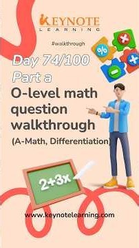 A-Math Differentiation (day 74/100)