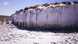 Crowley Lake Columns! A geologist's journey to find out how the odd formations along the shores of a California lake came to be. Check out our interactive map with more than 500 road trip locations and ideas. https://www.abc10.com/bartells-backroads | John Bartell