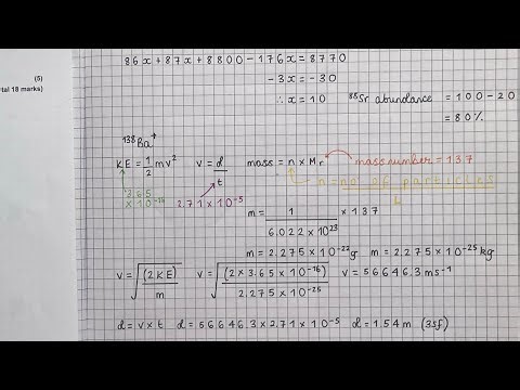 Worked exam answer - Multiple AQA atomic structure questions
