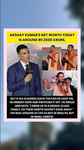 Akshay Kumar Net Worth ₹2500 Crore, Yet Lives Like a Middle-Class Man ❤️ #trend #viralshorts