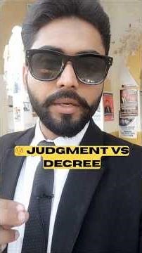 Judgment vs Decree explained. #judgment #decree #lawstudents #awareness #knowledge #viral
