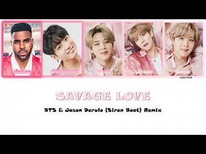 BTS & Jason Derulo - Savage Love Color coded Lyrics