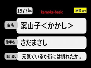 カラオケ， 案山子（かかし） さだまさし