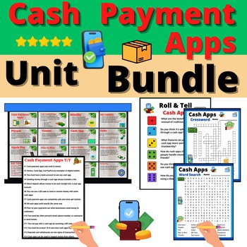 Cash Payment Apps Unit Bundle Slideshow and Activities for Personal Finance CTE