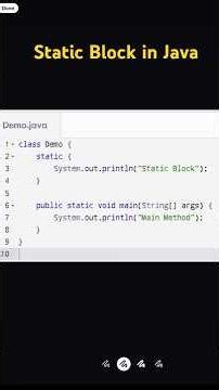 Static Block in Java Explained in 3 Minutes 🔥 | Java Interview Questions #shorts