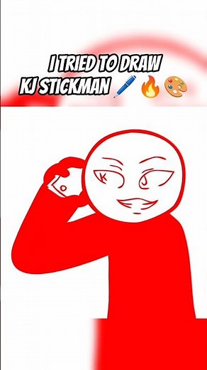 🖊️🔥🎨 Drawing KJ Stickman | Cool Stickman Art #Shorts