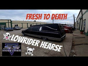 CADDILAC HEARSE LOWRIDER ON HYDRAULICS!!