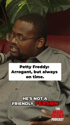 Petty Freddy's a challenge. Arrogant about his security work, believing it's superior. 15 minutes early? That's just on time for him. Definitely a petty person, easily escalates issues. See full episodes on YouTube on The Main Event Podcast. Link in bio. - - - #WorkplaceDrama #PettyPeople #WorkplaceChallenges #DifficultColleagues #TheMainEventPodcast