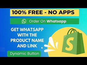Order On Whatsapp button in Shopify | No Apps Required Free & Dynamic