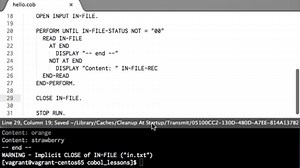 #16 ファイルから読み込んでみよう | COBOL入門 - プログラミングならドットインストール