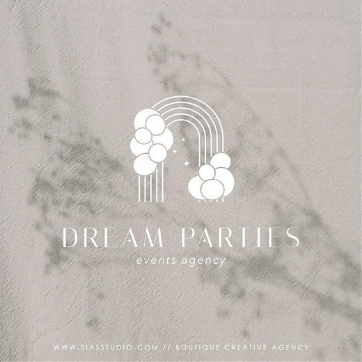 PREMADE EVENT LOGO DESIGN ✨ | "Dream Parties" Modern Boho Branding for Events Agency