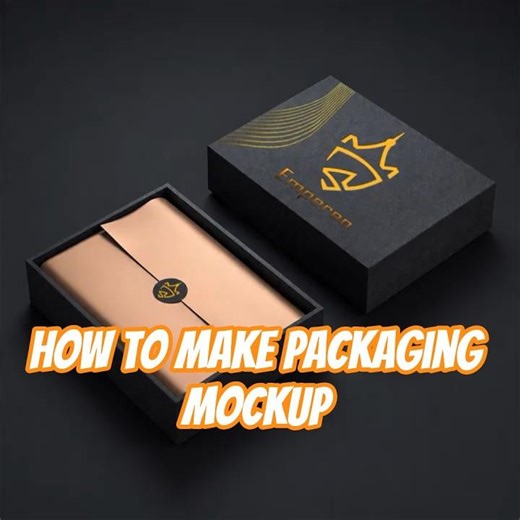 Clothing Brand Box Packaging Mockup #pacaging #tutorial #logomockup