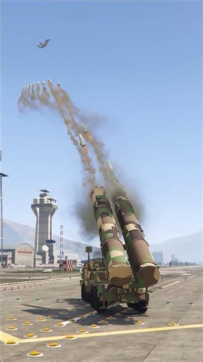 S-500 Advanced Defense System Launch Blasttic Missile At B-21 Gtav