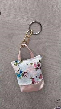 DIY Mini Tote Bag Keychain From Scrap Fabric #diy #stitching #sewing #sewingtutorial #shortvideo